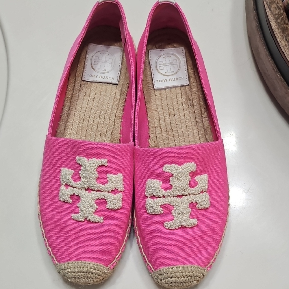 Tory Burch Bright Pink Espadrilles